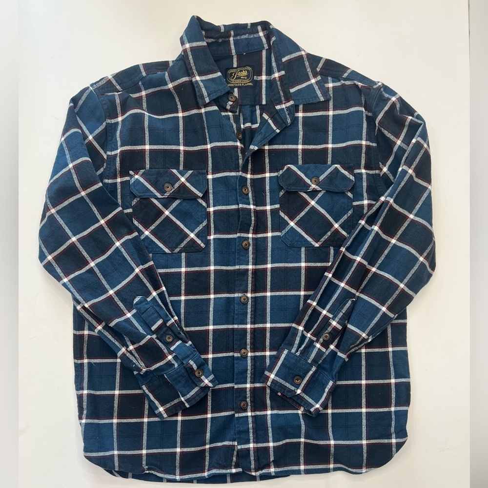 Jach’s MFG Heritage XL 100% Cotton Flannel Plaid Shirt